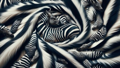 Zebra Fur Striped fur from zebras used in various garments and a