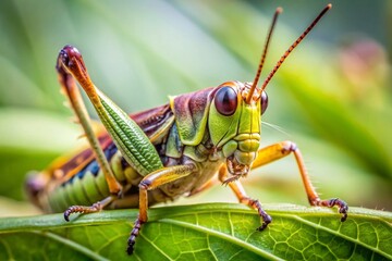Close-Up Long Exposure Photo of a Grasshopper - Detailed Macro Photography