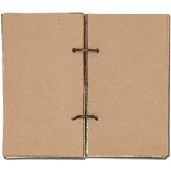 A blank notebook with metal rings for binding, suitable for notes or sketches.