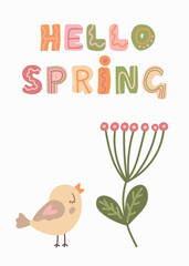 Happy Easter in green pink and beige colors 14