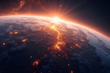 sun and earth