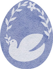 blue painted easter egg festive