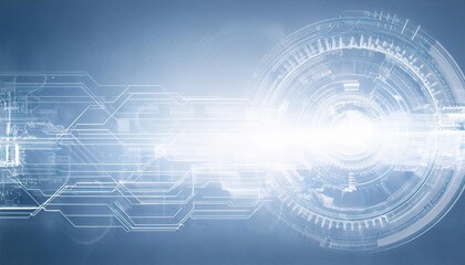 Obraz premium futuristic digital interface with glowing circular hud element, high-tech abstract background for sci-fi, cybersecurity, ai