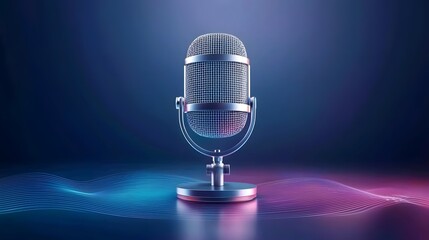 Professional ASMR Microphone Capturing Whispered Voice and Pristine Sound Waves on Digital Display