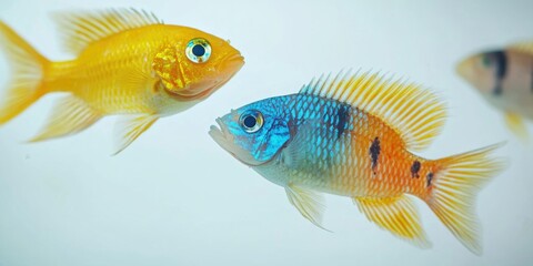 Fototapeta premium Vibrant Fish Species in Water Environment