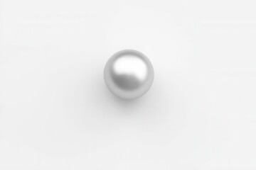 radiant polished silver orb hovering in a minimalist white field with Dynamic Design in radiant polished silver orb hoveringminimalist white field -  Abstract Design Art