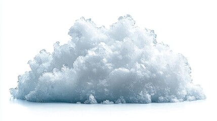 Heap of Sparkling Crushed Ice on Reflective Surface Capturing Winter Frost and Coldness in Studio Shot