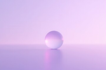 single frosted glass sphere glowing in a pale lavender sky with Dynamic Design in single frosted glass sphere glowingpale lavender sky -  Abstract Design Art