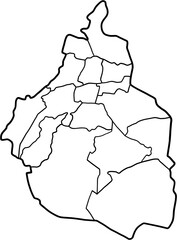 freehand drawing of Mexico city map.