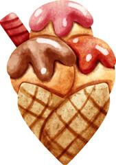 watercolor ice cream