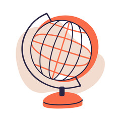 Stylish globe illustration on modern background, travel inspiration