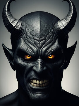 rostro de un demonio que provoca terror