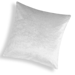 A soft, square decorative pillow in a light shade, ideal for home decor and comfort.