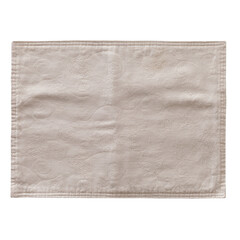 Obraz premium A textured, light-colored placemat designed for dining purposes.