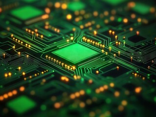 Obraz premium Exploring quantum computing technology futuristic laboratory digital art abstract close-up innovation insight
