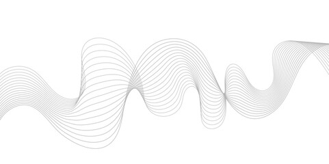 Abstract wave element for design. Digital frequency. Elegant abstract smooth swoosh speed gray wave modern stream. art background. Vector illustration. Wave with lines created using blend.	
