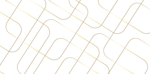 Modern minimal and clean white gold background with realistic line wave geometric circle shape, abstract white and gold colors with lines pattern texture computer geometric digital connection design .