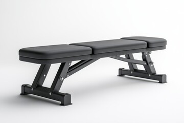 Adjustable Weightlifting Bench Black Three Section Padded Exercise Bench for Gym and Home Fitness