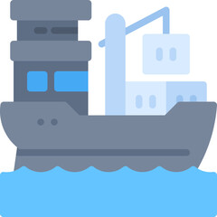 Obraz premium Cargo ship icon