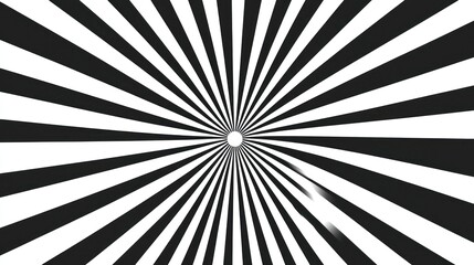 A simple black-and-white burst lines design, ideal for comic or retro-themed visuals.