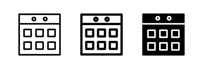 Calendar icon. Calendar planner icon collection.