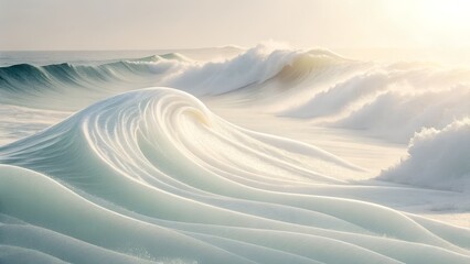 Obraz premium Ocean Waves at Sunrise