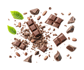 Crafting chocolate delights in a gourmet workshop isolated on transparent background png