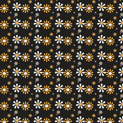 Retro Daisy Floral Pattern Seamless Design, Modern abstract design for, paper, cover, fabric and other EPS 10