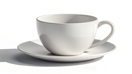 Obraz premium White Teacup and Saucer Set