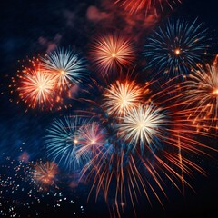 Obraz premium fireworks in the night sky