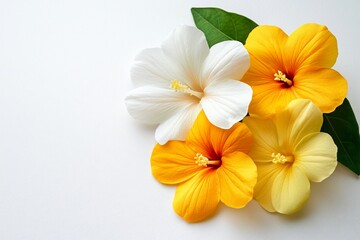 Naklejka premium Many different coloring flowers in the summer isolated on white background