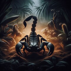 Shadow Scorpions Black scorpions that blend seamlessly into the