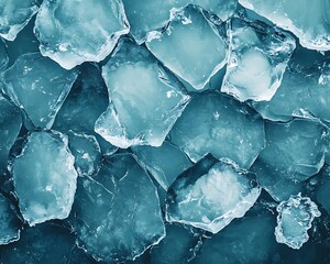 Ice Cubes Cooling Frozen Still Life