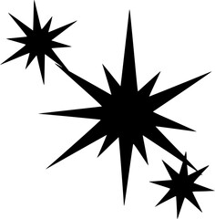 Fototapeta premium Black bursting star shapes 