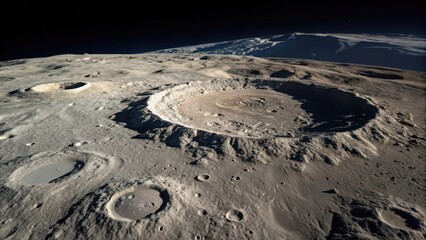 Lunar Crater Surface