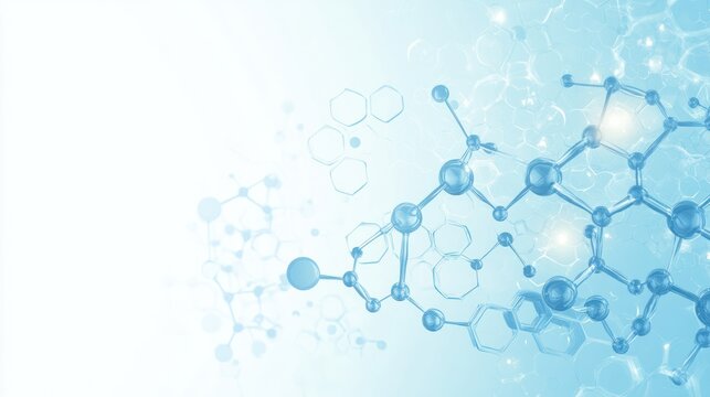 Abstract scientific molecular structure background, suitable for medical or scientific presentations