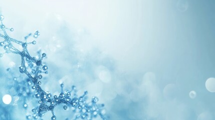 Abstract science molecules, soft light, conceptual background, potential for educational or scientific use