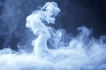 Ethereal smoke swirls against dark backdrop