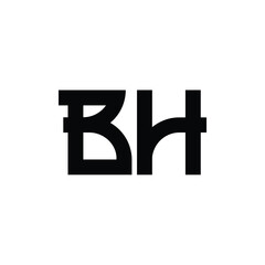 BH monogram logo design letter text name symbol monochrome logotype alphabet character simple logo