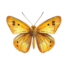 Naklejka premium 3D icon of Skipper butterfly isolated on transparency background
