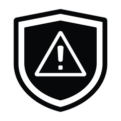 Security, Shield, and Warning Icon - Vector Graphic for Protection and Alerts