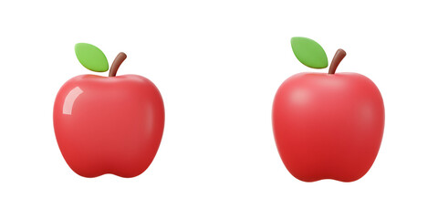 Basic Apple Shape with a Leaf - Simple Apple Design for Food and Nature