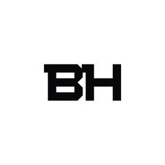 BH monogram logo design letter text name symbol monochrome logotype alphabet character simple logo