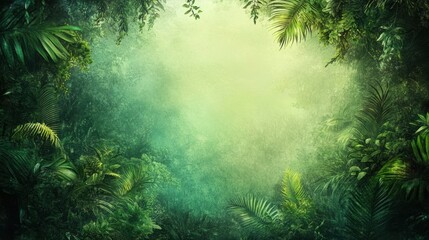 Lush jungle summer vibes copy space nature serene environment vibrant greenery concept