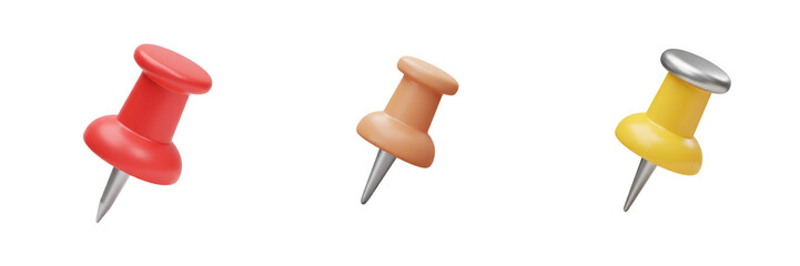 Pin Push - Pushpin with a Round Head