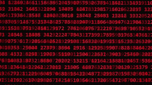 Running hacker like computer codes and information on digital screen
