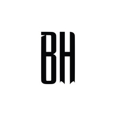 BH monogram logo design letter text name symbol monochrome logotype alphabet character simple logo