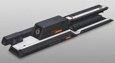 Futuristic Scanner: A sleek and detailed illustration of a cutting-edge scanner, embodying innovation and technological advancement.