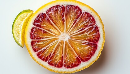 Sliced Blood Orange & Lime on White