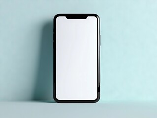 Showcasing a smartphone on a minimalist background product photography modern design clean aesthetics